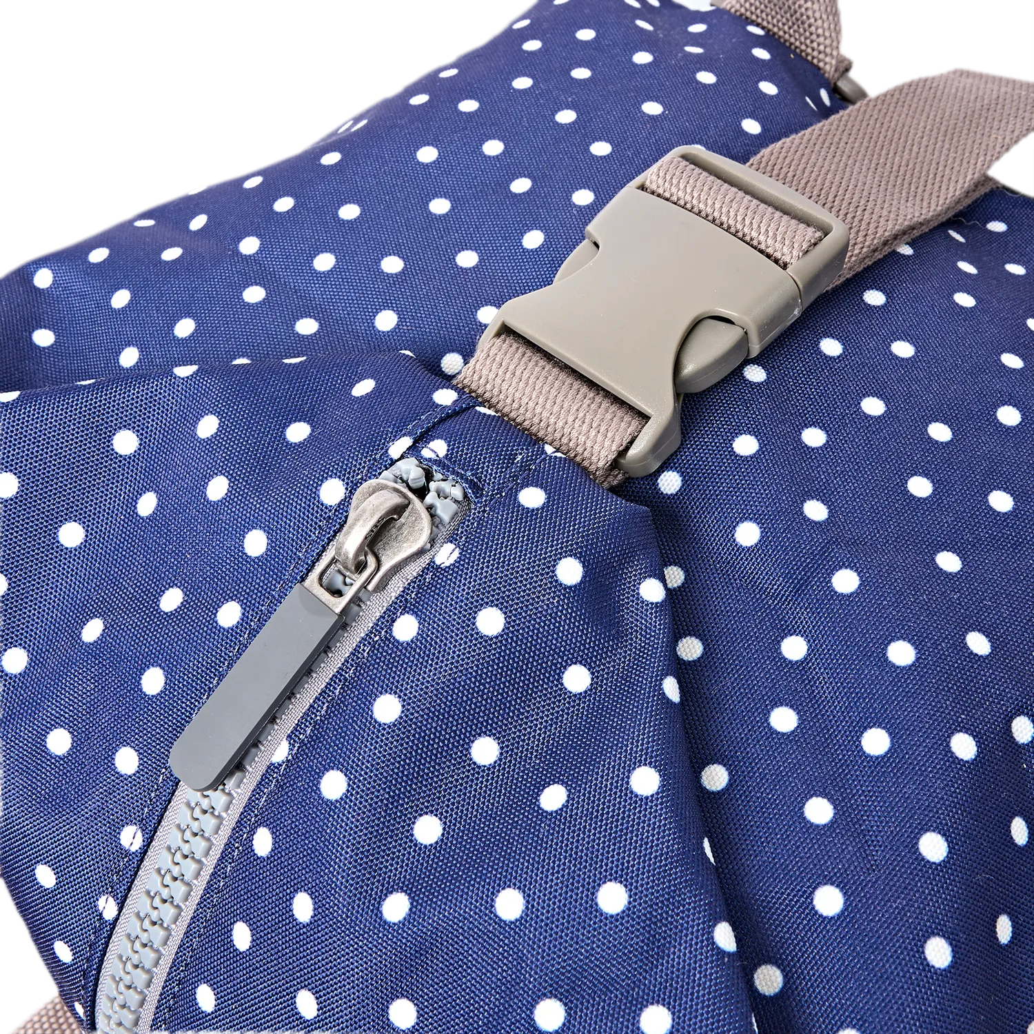 Roka London Heathrow duffelbag Navy Polka Dot Large skorum