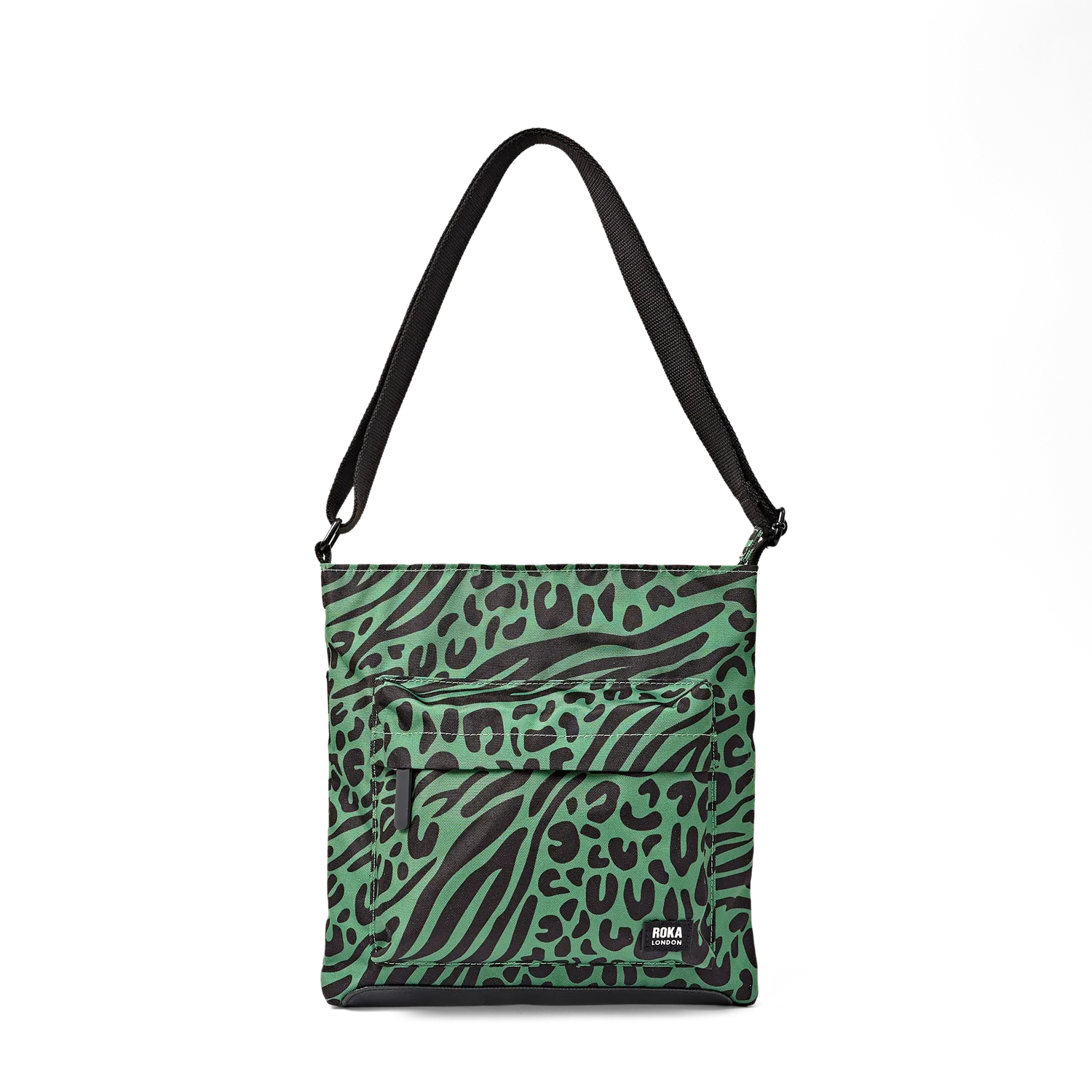 Roka London Kennington crossbody taske Animal Artichoke Medium