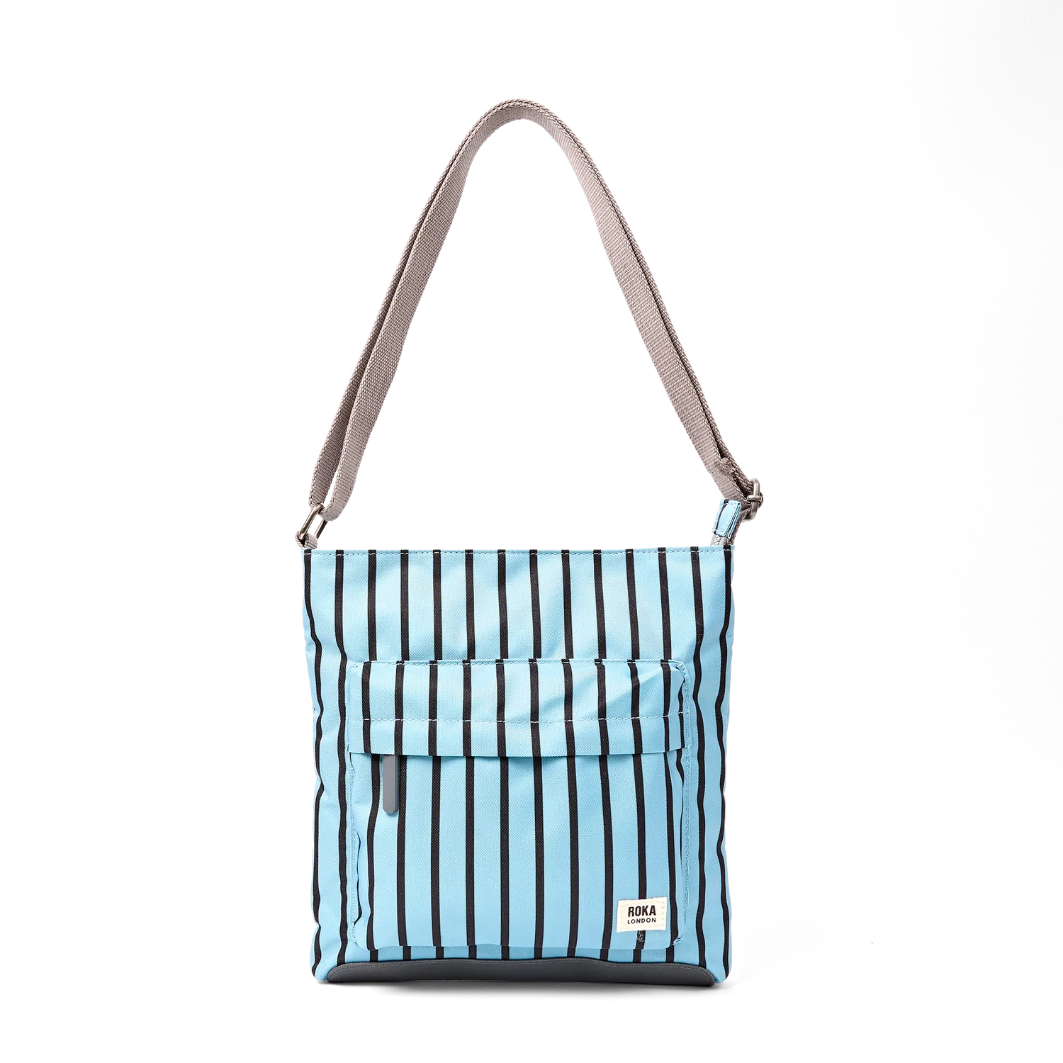 Roka London Kennington crossbody taske Blue Stripe Medium