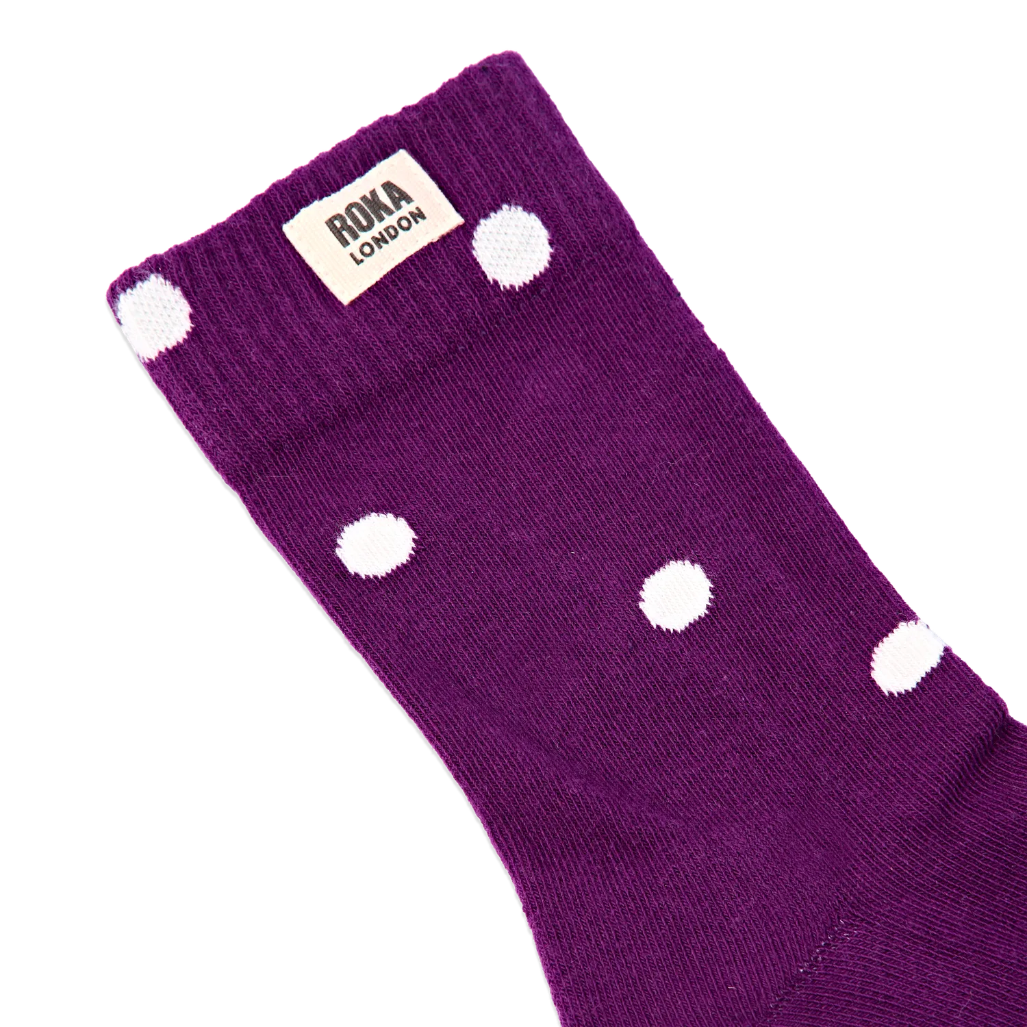Roka London Wimbledon crew-strømper Purple Dot