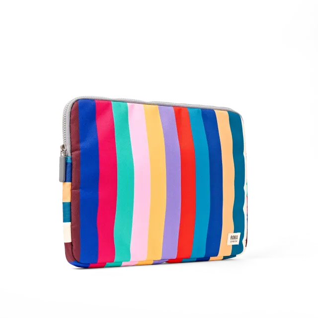 Roka London Brick Lane laptopsleeve Wide Multi Stripe 14 polstret