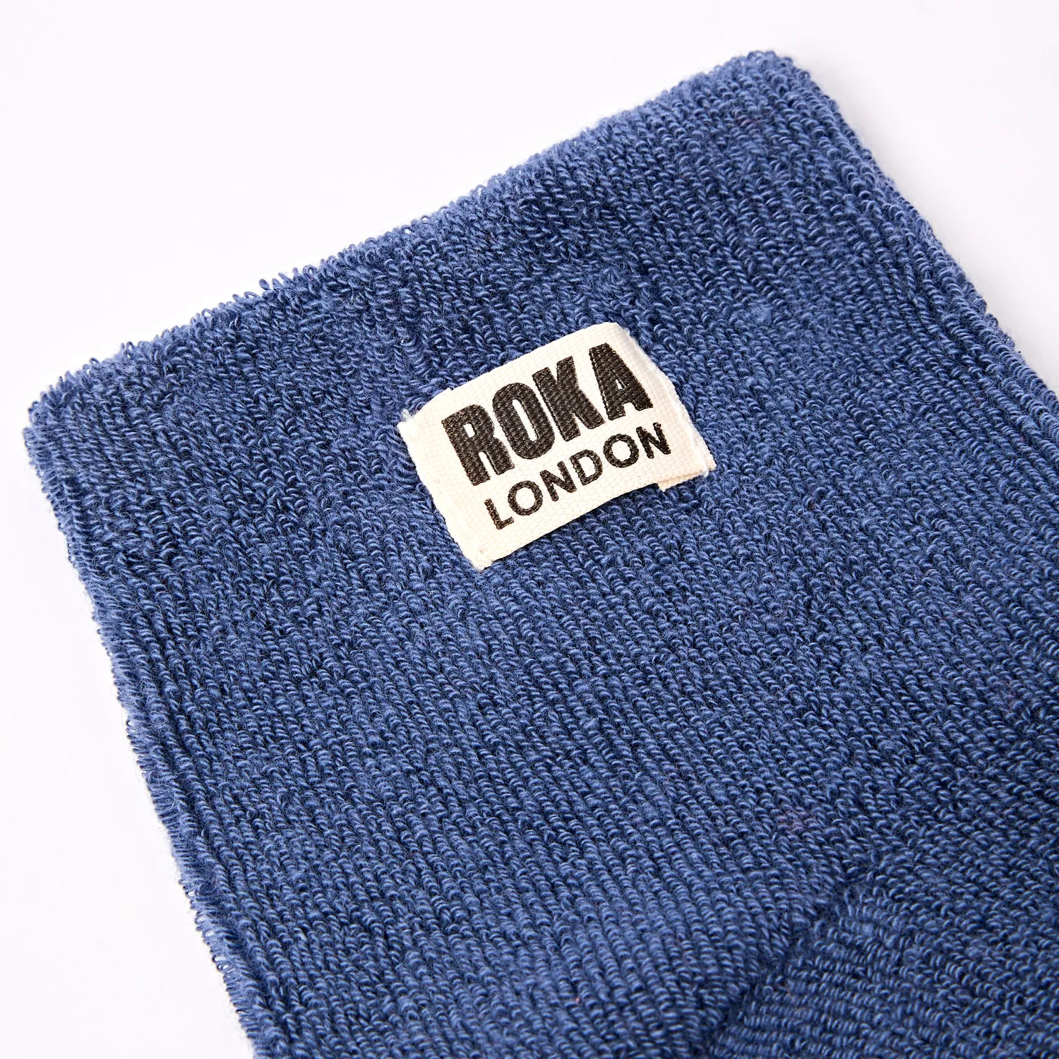 Roka London Watford hyggesokker Coastal Blue økologisk bomuld