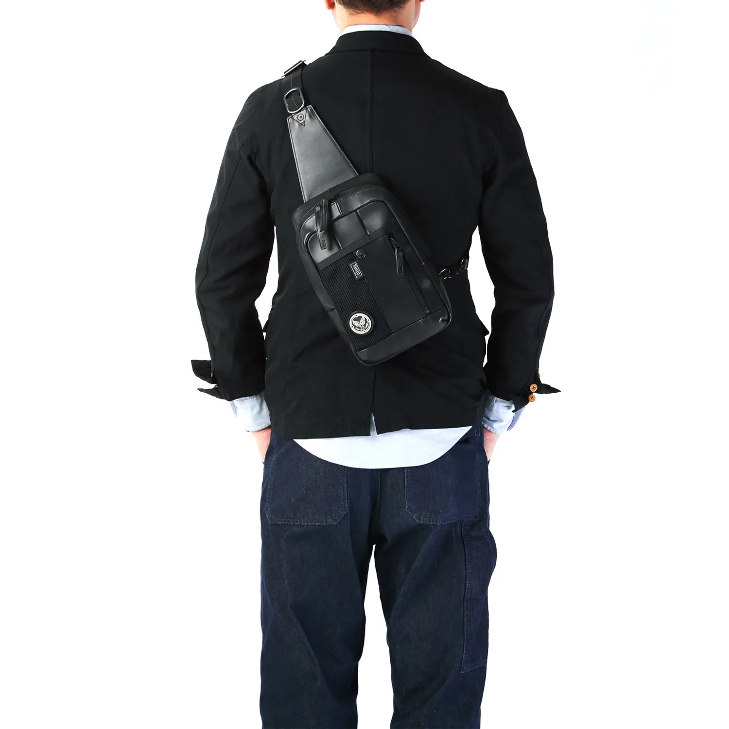 Harvest Label Pelle HP-0202 skuldertaske læder sort