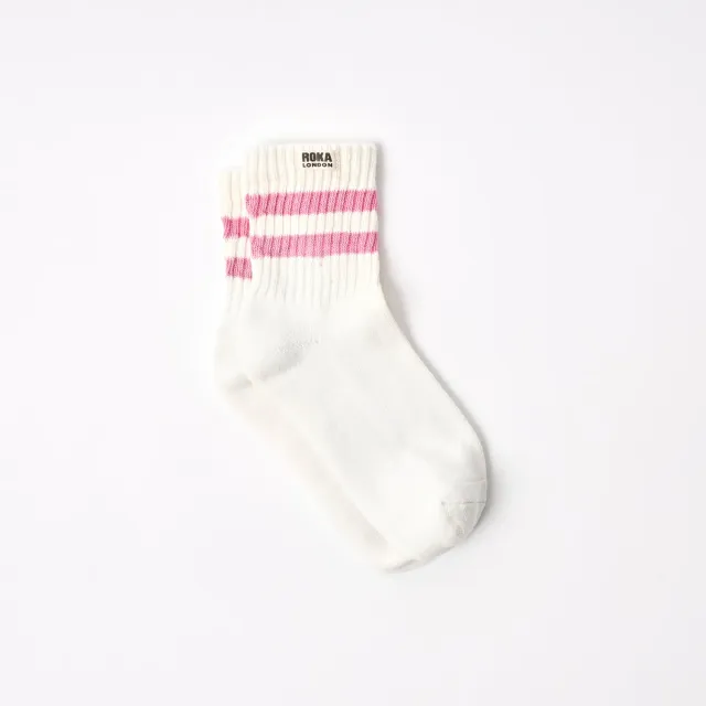 Roka London Windsor strømper 36-42 lyserød bomuld
