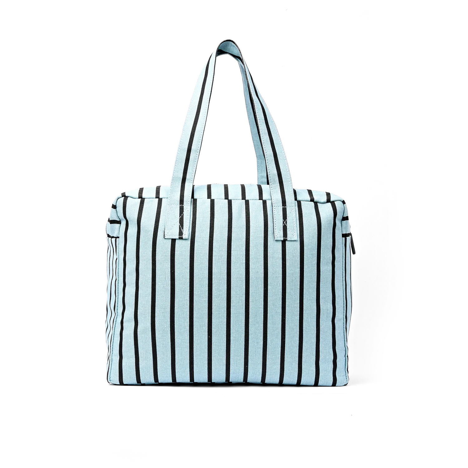 Roka London Sloane Medium skuldertaske blue stripe 24,4 liter