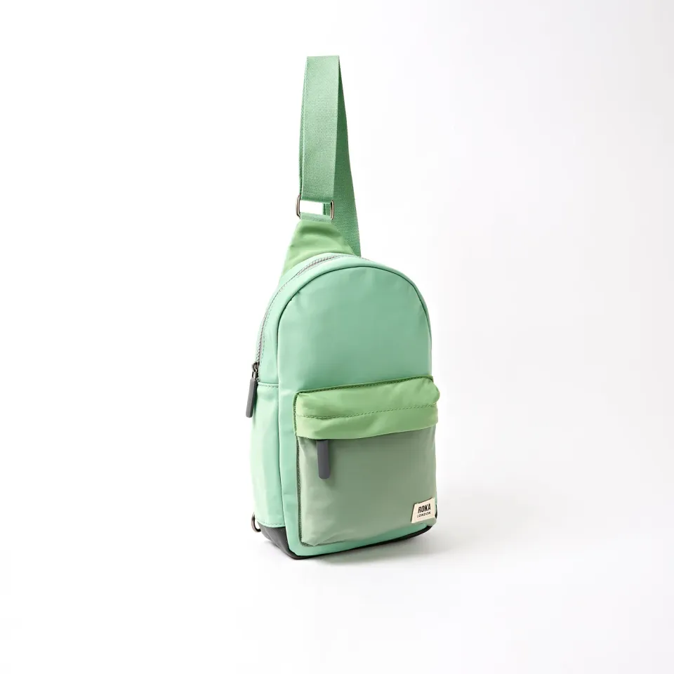 Roka London Willesden sling taske Green Tonal Large
