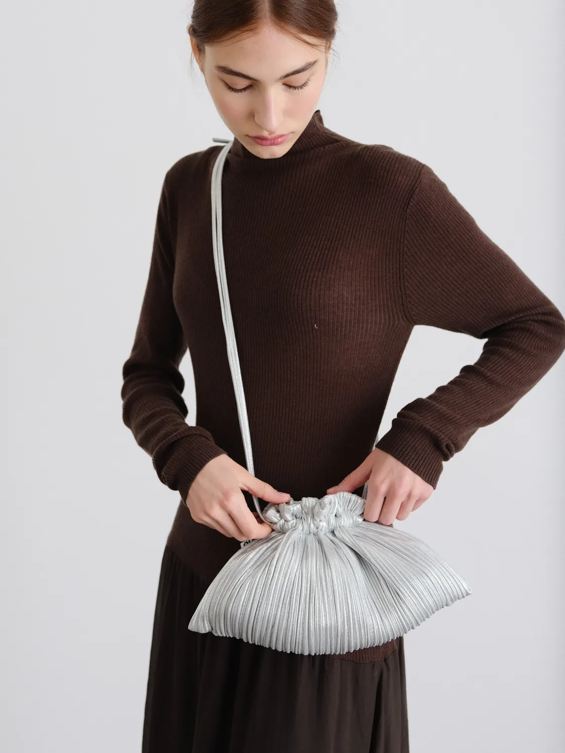 Ölend Shell Bag skuldertaske sølv festtaske