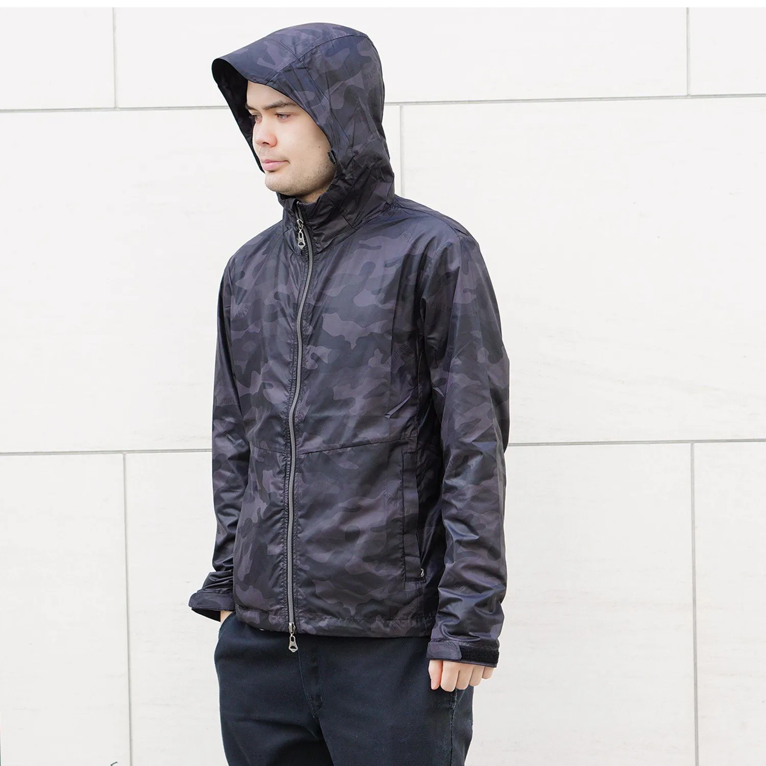 Harvest Label Apparel HV-0441 hættejakke M sort let