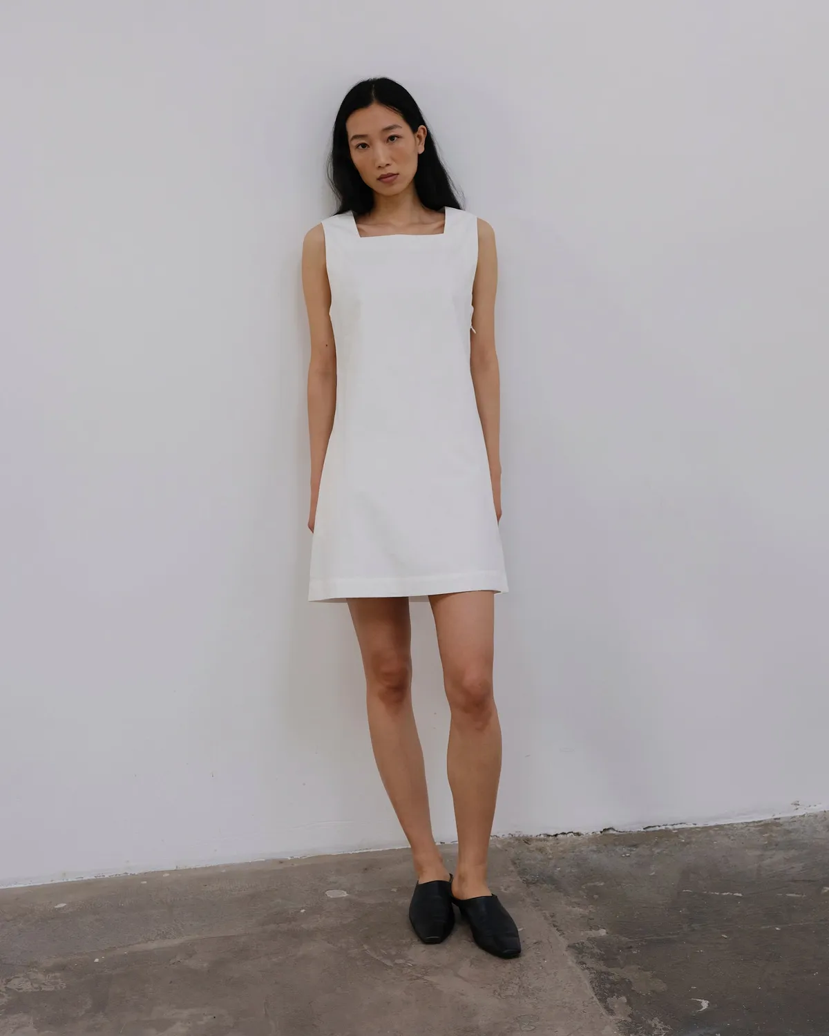 Ölend Mini Dress kjole off-white lommer