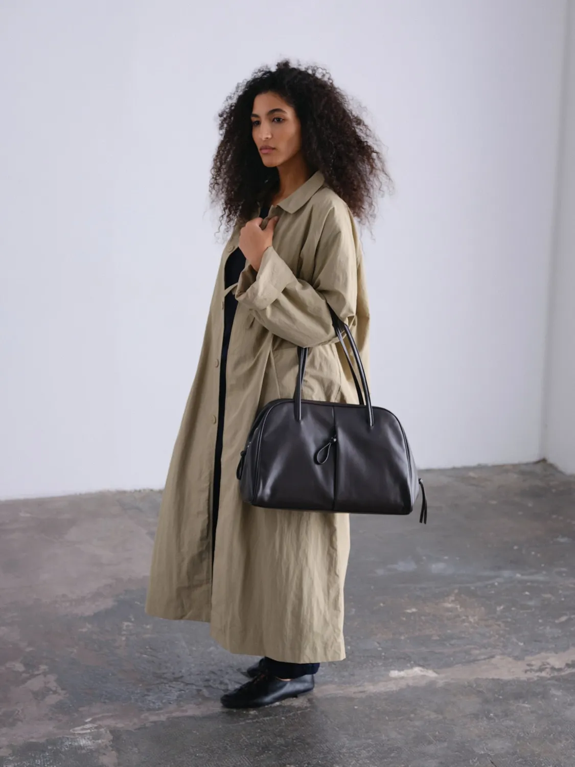 Ölend Trench trenchcoat Stone XS/S oversize