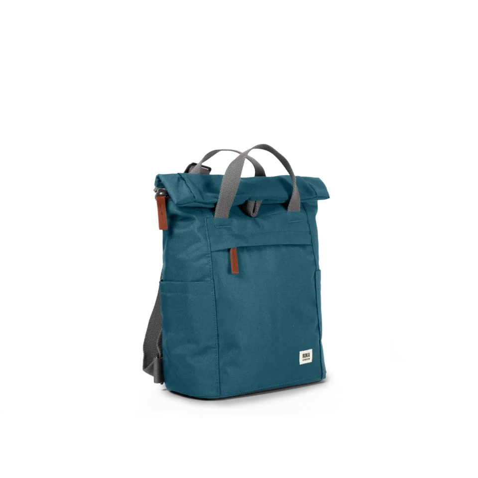 Roka London Finchley Teal rygsæk medium vandafvisende