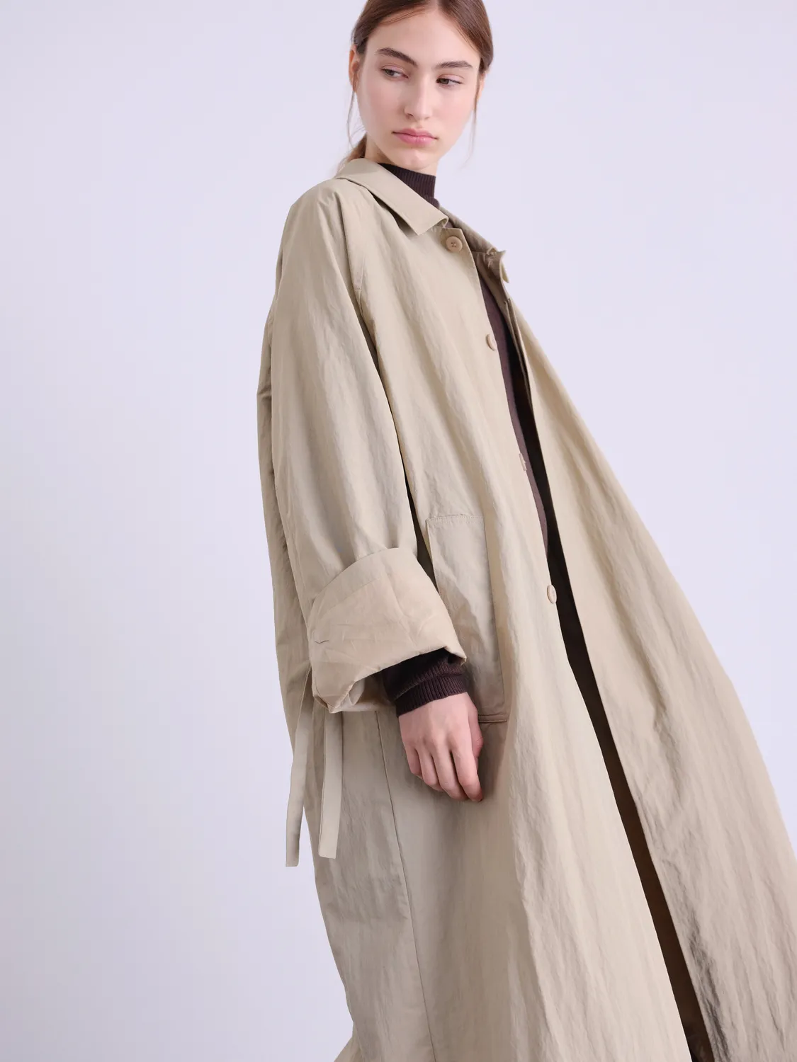 Ölend Trench trenchcoat Stone XS/S oversize