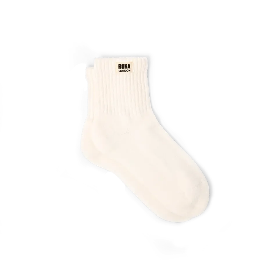 Roka London Windsor crew-sokker Marshmallow stribet
