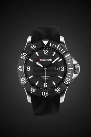 Wenger Seaforce ur sort silikone 200 m