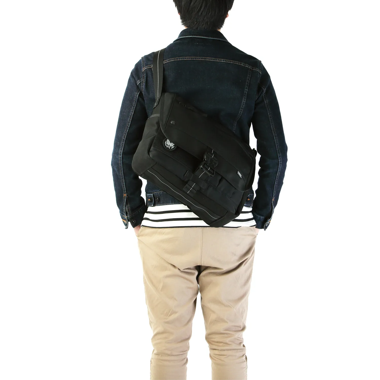 Harvest Label Custom HC-0105 skuldertaske sort nylon