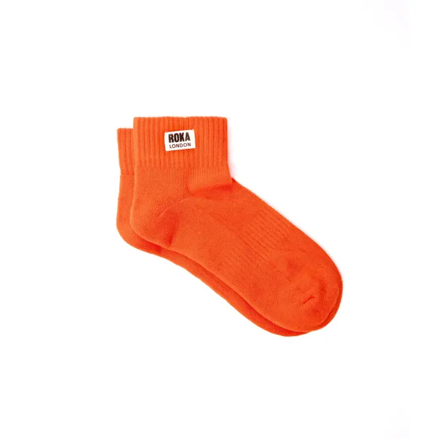 Roka London Wembley ankelstrømper jaffa orange dame bomuld