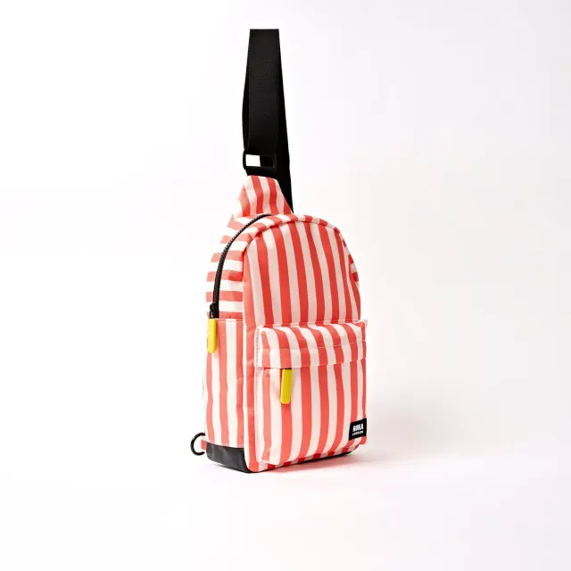 Roka London Willesden skuldertaske Coral Stripe large 5 liter