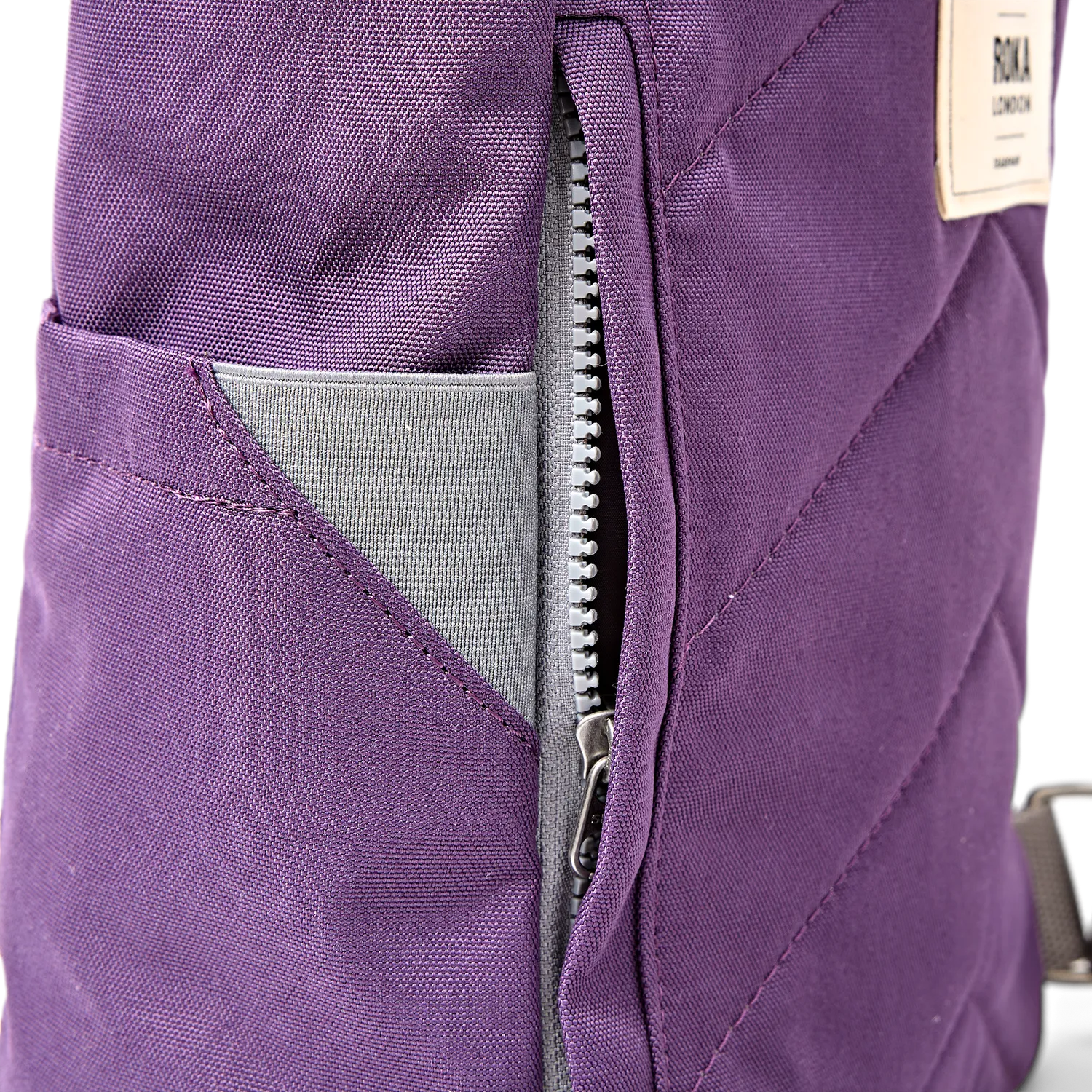Roka London Finchley rygsæk Deep Grape med laptoprum