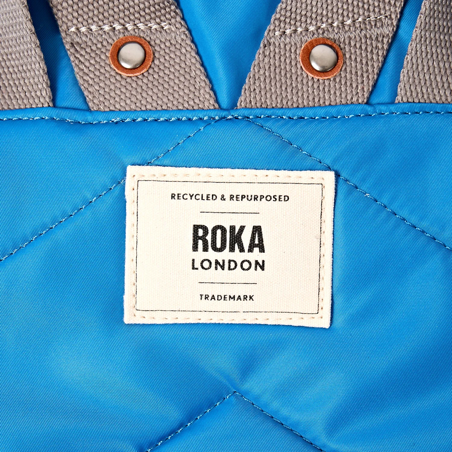 Roka London Canfield Roll Top rygsæk Medium blå