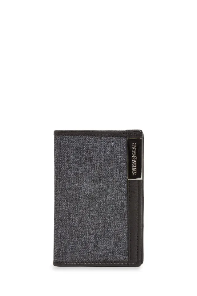 SWISSGEAR RFID BiFold pung grå/sort i læder