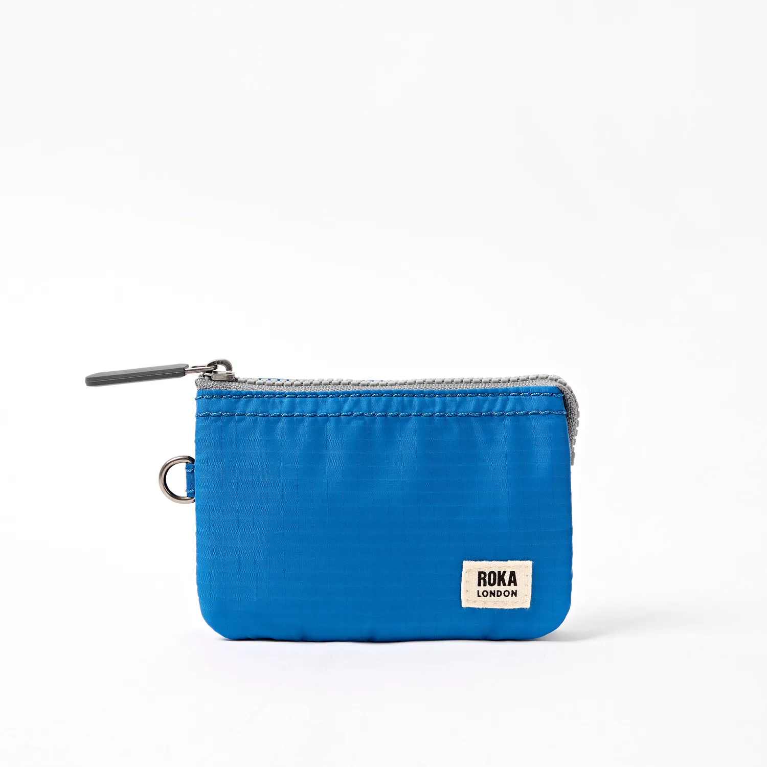 Roka London Carnaby Small pung Malibu Blue med lynlås