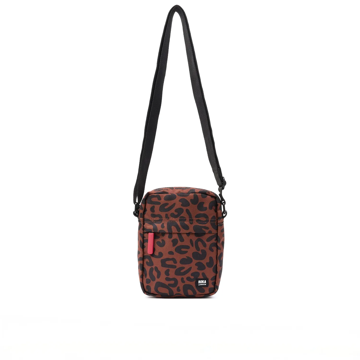 Roka London Bond Small crossbody scarlet leopard 1,5 liter