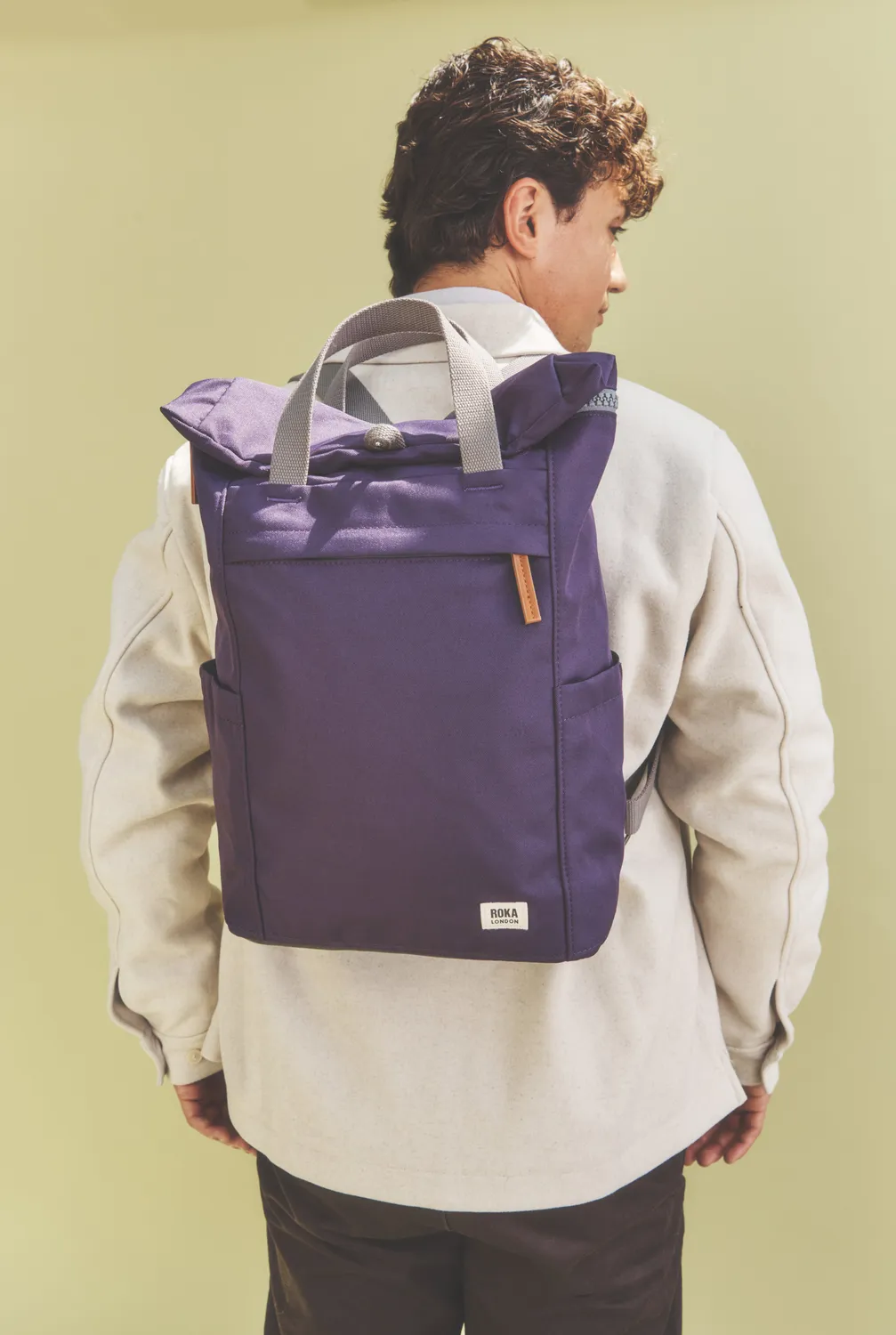 Roka London Finchley rygsæk Deep Grape med laptoprum