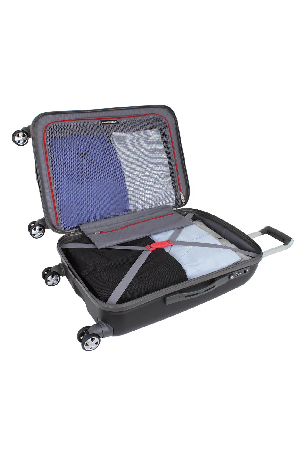 Swissgear 6150 Medium Checked Spinner kuffert Black hård