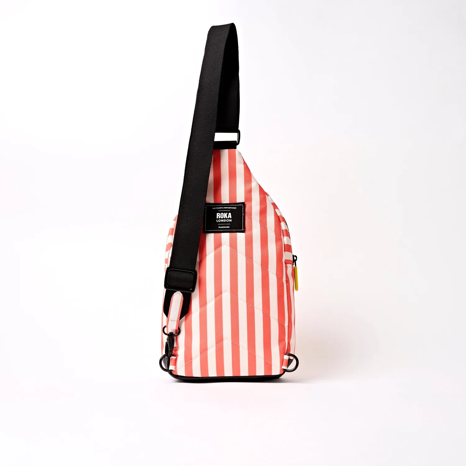 Roka London Willesden skuldertaske Coral Stripe large 5 liter