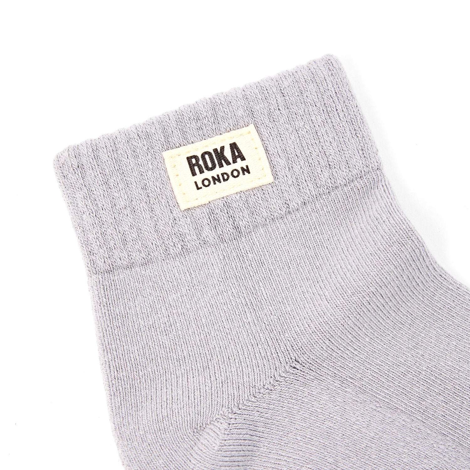 Roka London Wembley ankel sokker Dove Grey 36-42 økologisk