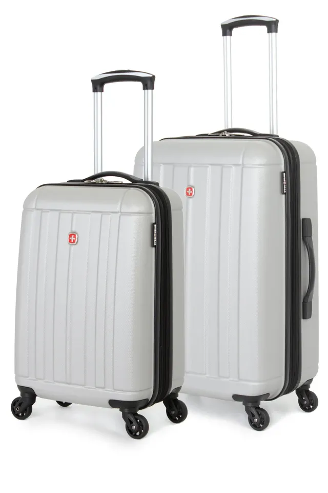 SwissGear 6297 kufferter 2 dele sølv hardcase