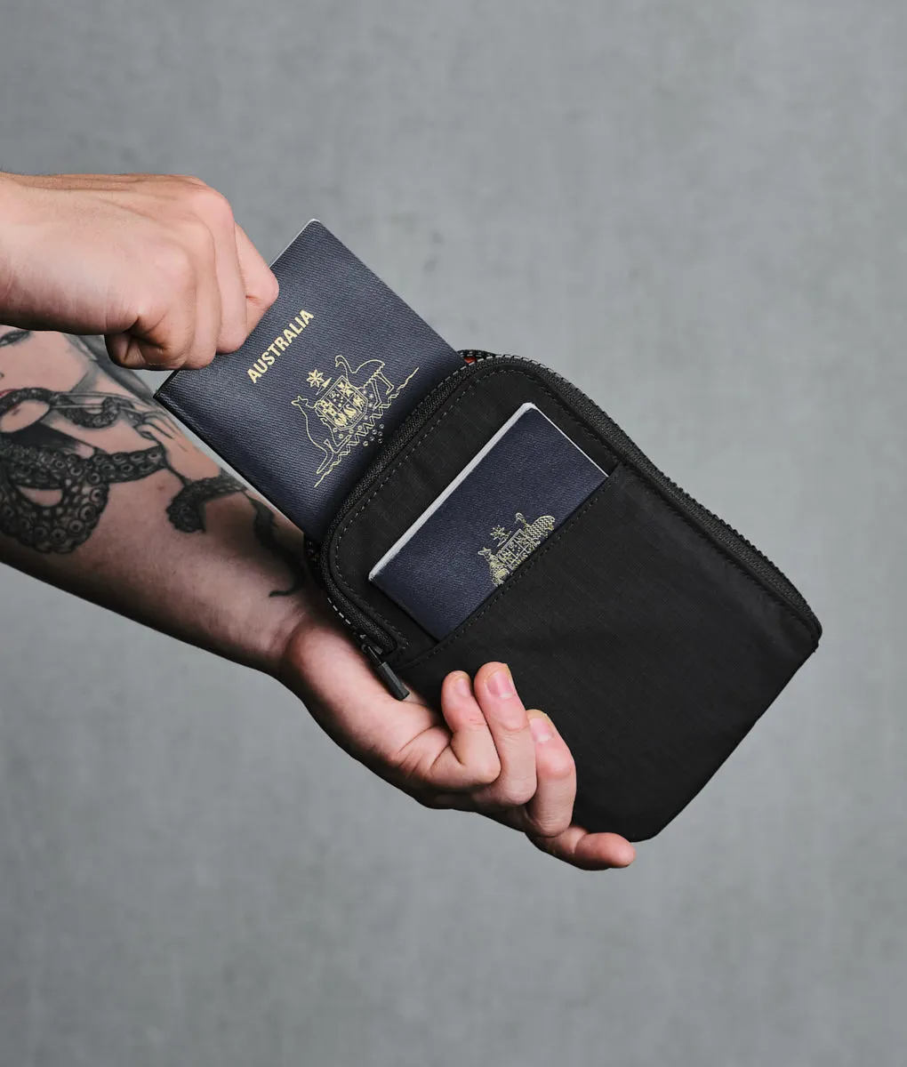 Alpaka Zip Rejsepung Travel Wallet sort RFID