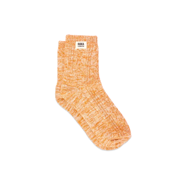 Roka London Wallace Burnt Orange crewsokker EU 36-42