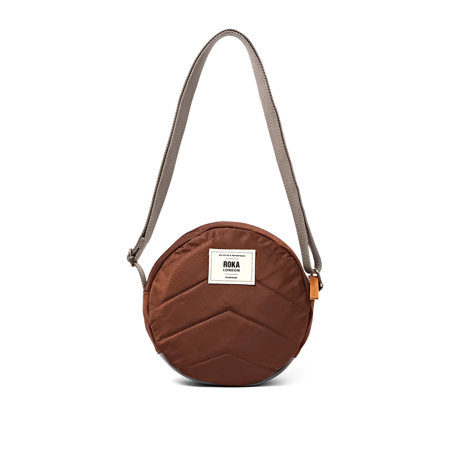 Roka London Paddington crossbody taske Small Rocky Road rund