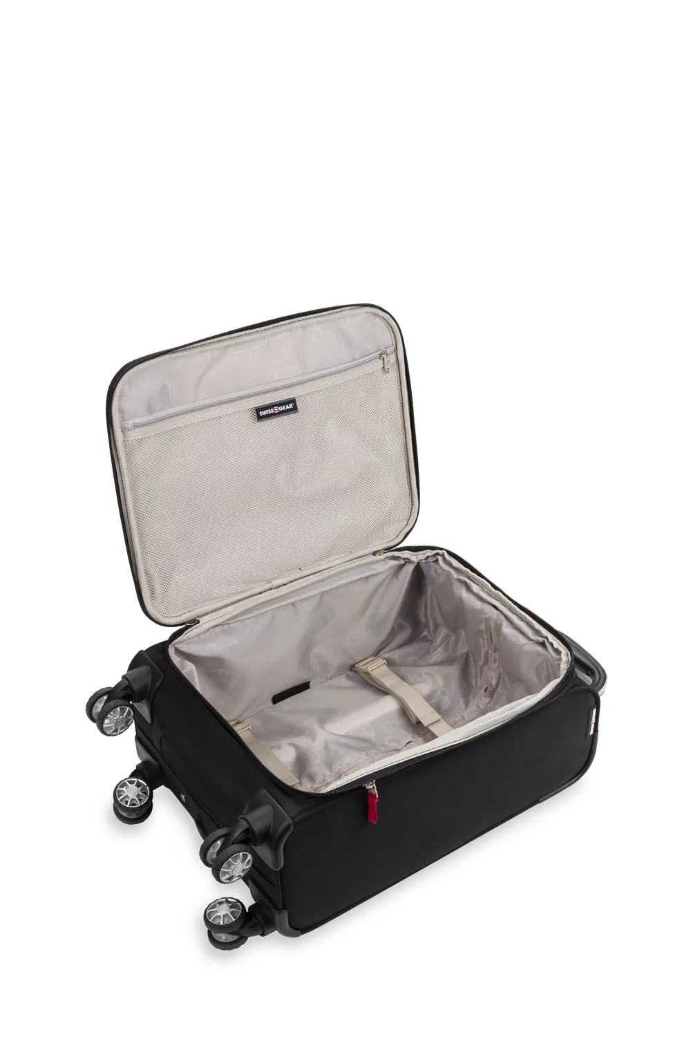 Swissgear 6568 kuffertsæt 3 dele sort rød spinner