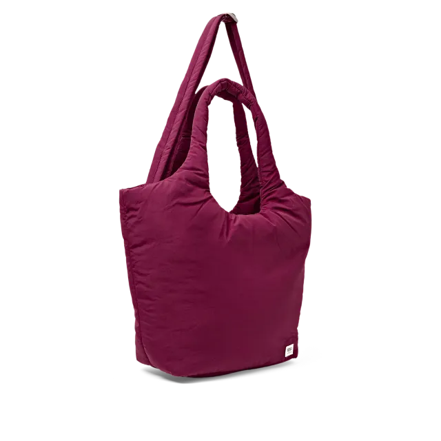 Roka London Oxford Medium skuldertaske merlot polstret laptoprum