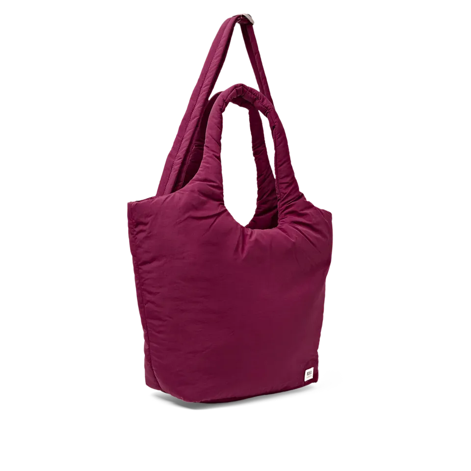 Roka London Oxford Medium skuldertaske merlot polstret laptoprum