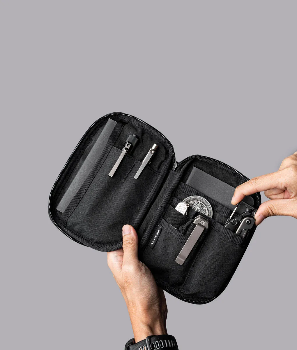 Alpaka Admin Pouch Pro organizer sort Axogrid vandtæt