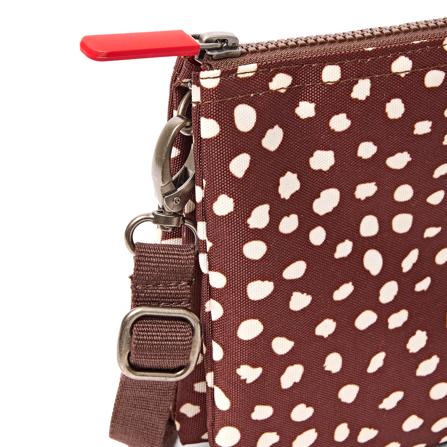 Roka London Carnaby Crossbody skuldertaske Brown Dot XL med kortrum
