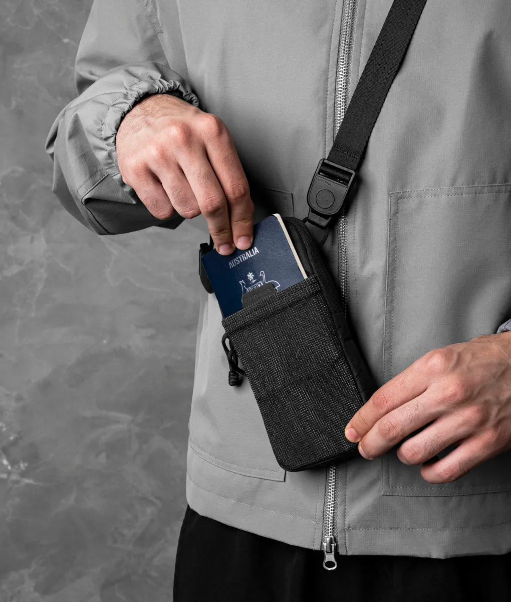 Alpaka Modular Shoulder Pocket Slim bæltetaske sort