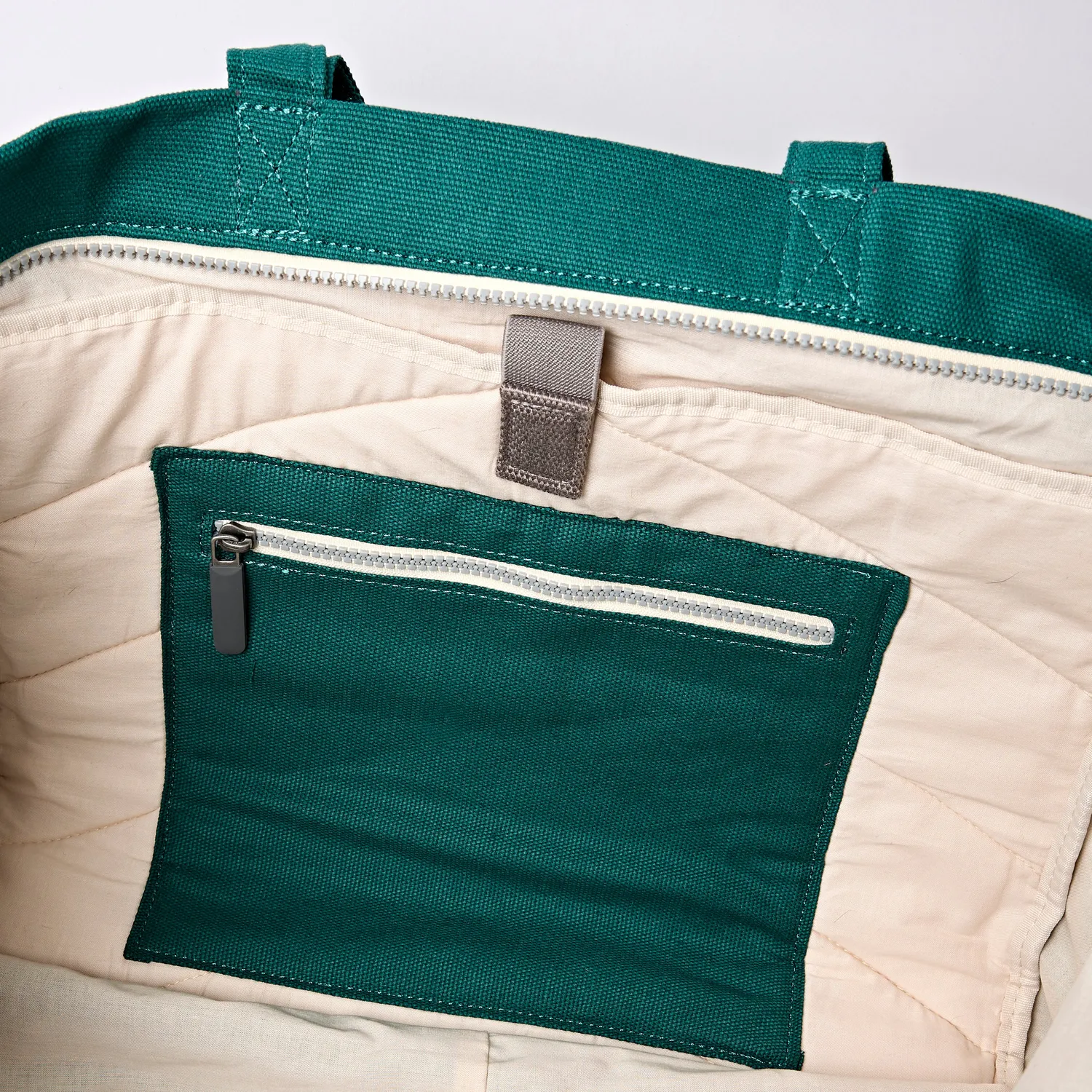 Roka London Marylebone tote large teal bomuld 43 liter