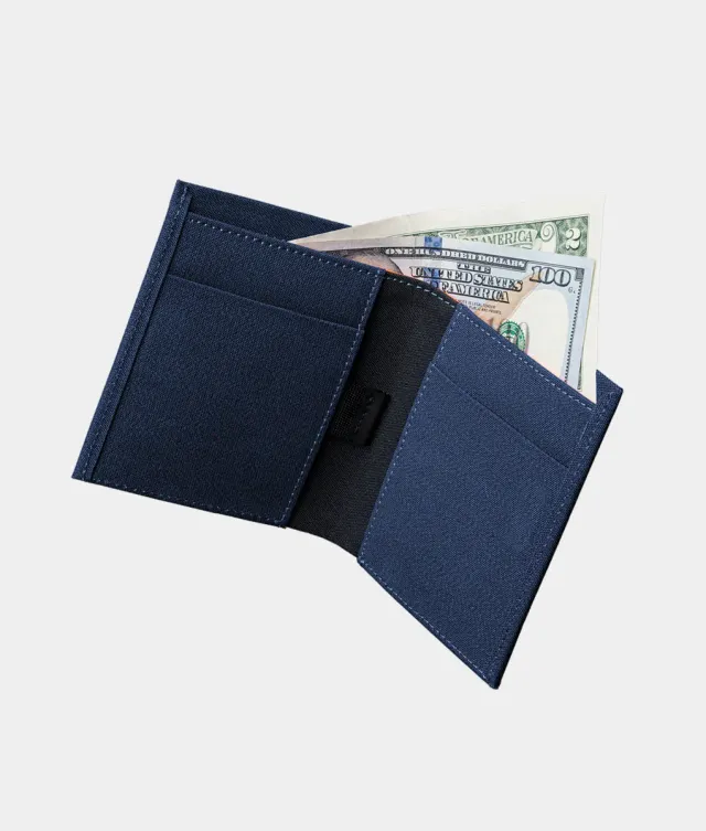 Alpaka ARK Bifold Cash Wallet pung blå Axoflux magnetluk