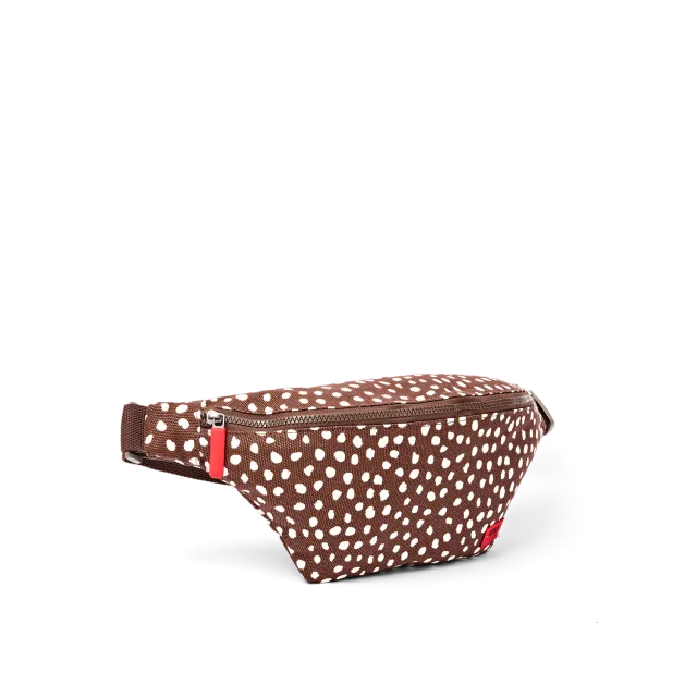Roka London Mill Hill small bæltetaske brown spot 3,7 liter