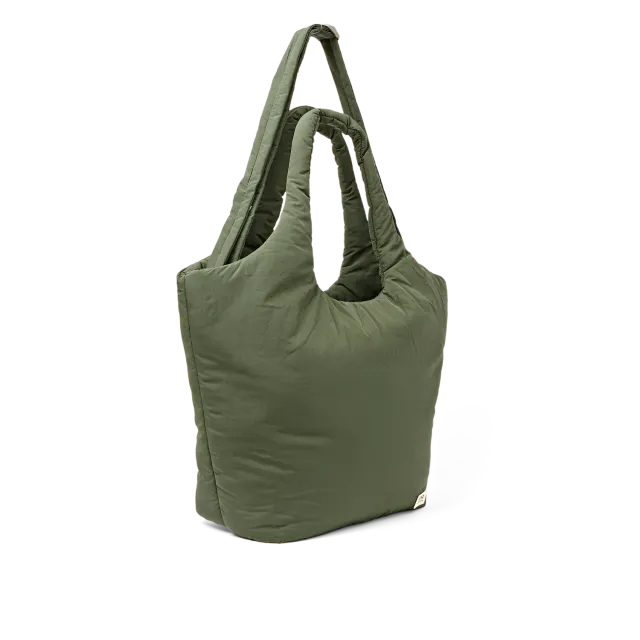 Roka London Oxford skuldertaske Olive M med laptoprum