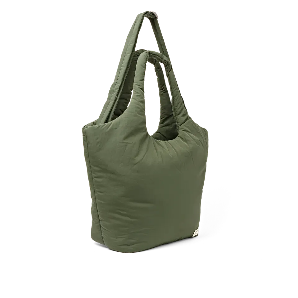 Roka London Oxford skuldertaske Olive M med laptoprum