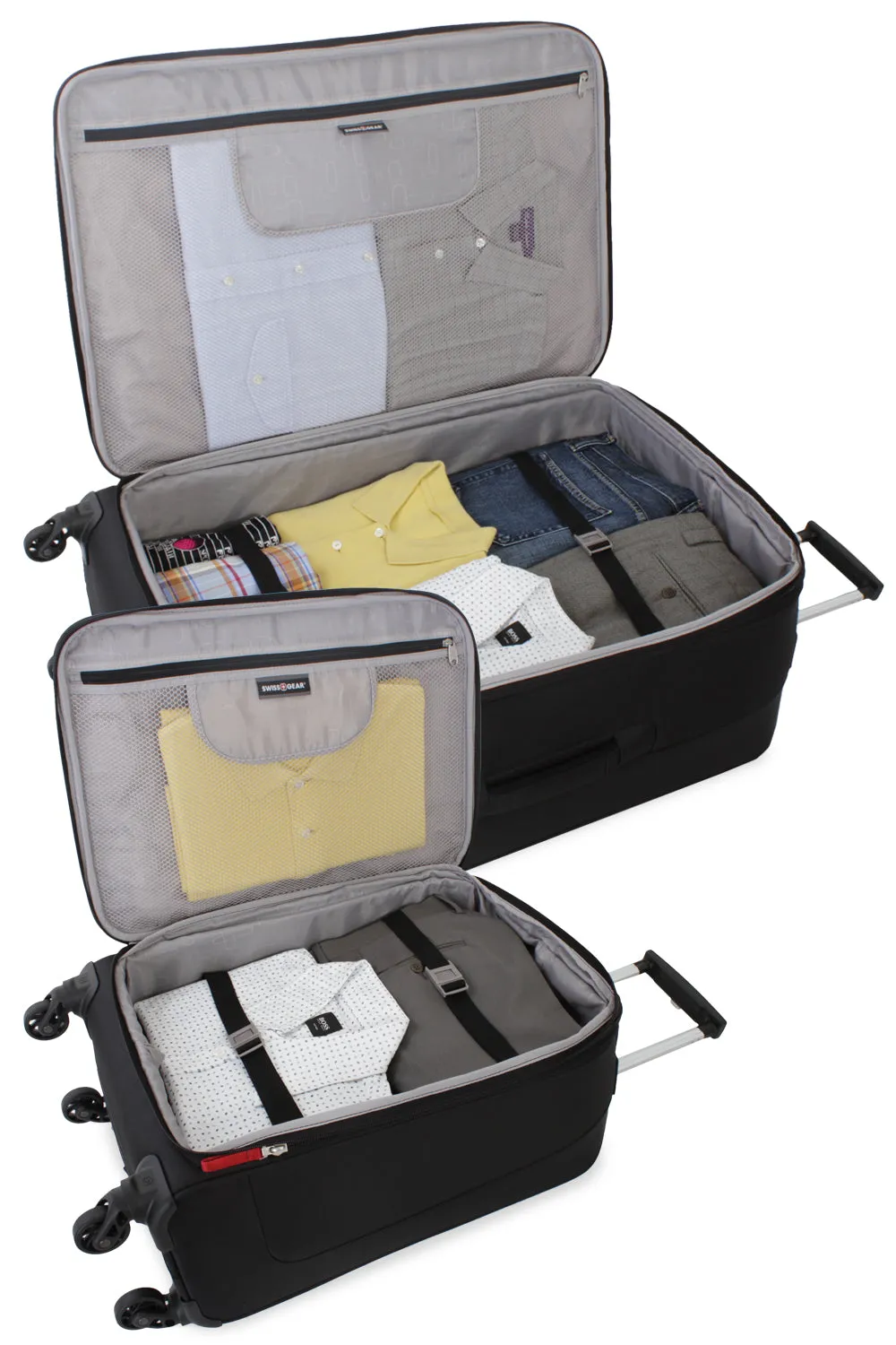 Swissgear 6320 kuffertsæt 20"+28" sort/sølv spinner