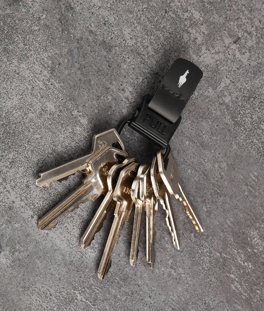 Alpaka HUB Keychain nøglering sort til 8 nøgler