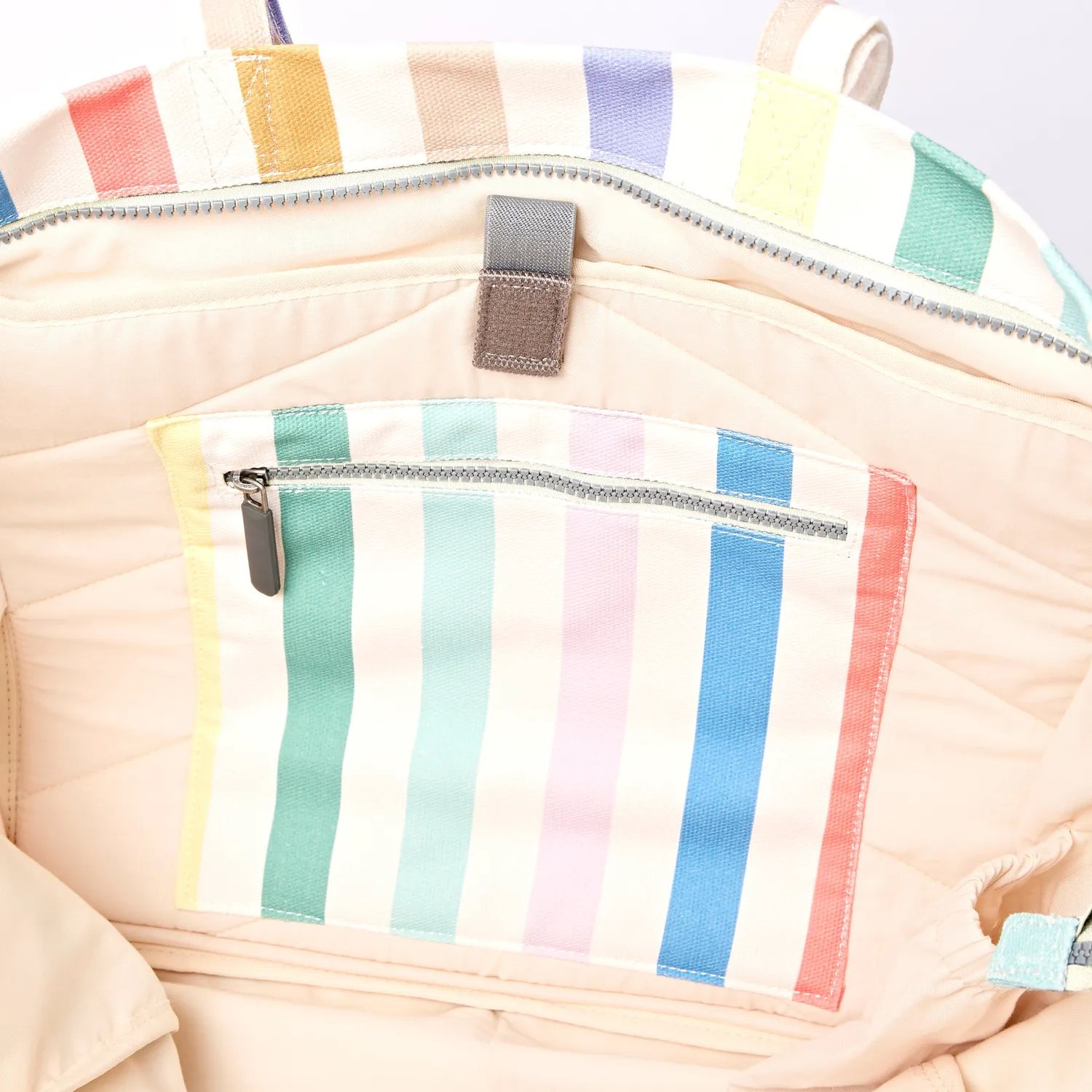 Roka London Marylebone Large tote Pastel Stripe laptoprum