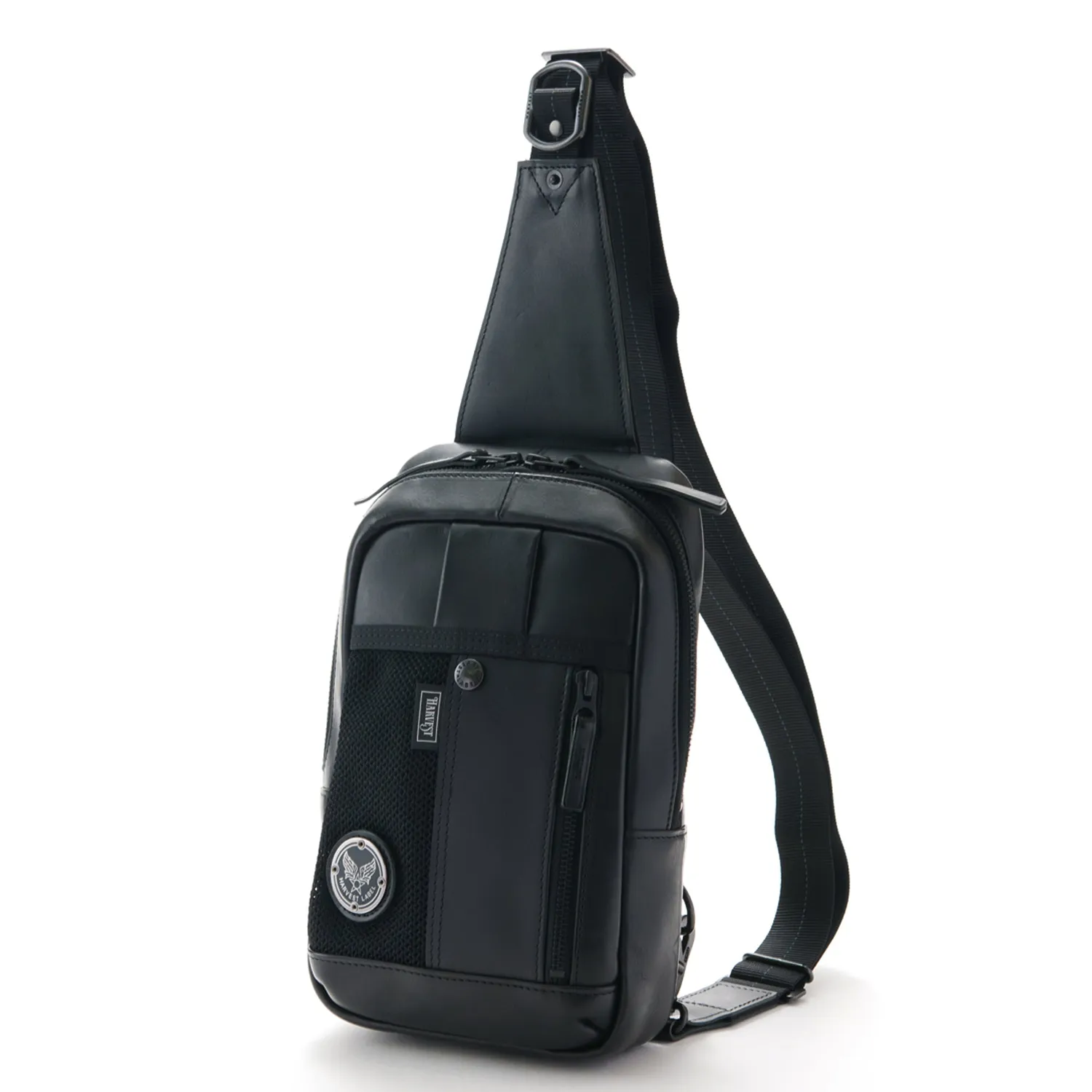Harvest Label Pelle HP-0202 skuldertaske læder sort