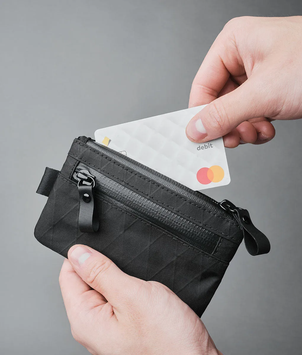 Alpaka Zip Pouch lynlåspung sort X-Pac VX21 kort